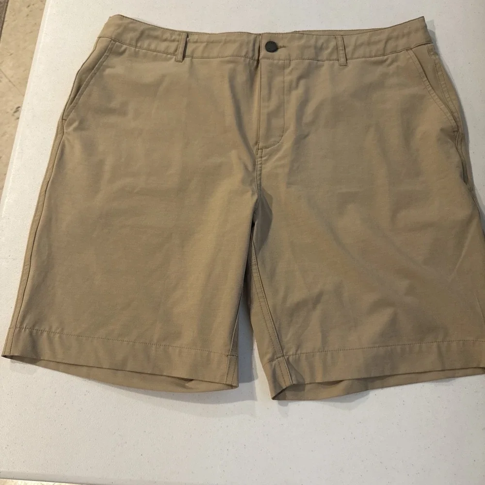 Faherty All Day Shorts Drawstring Men's 38 Beige Stretch 9