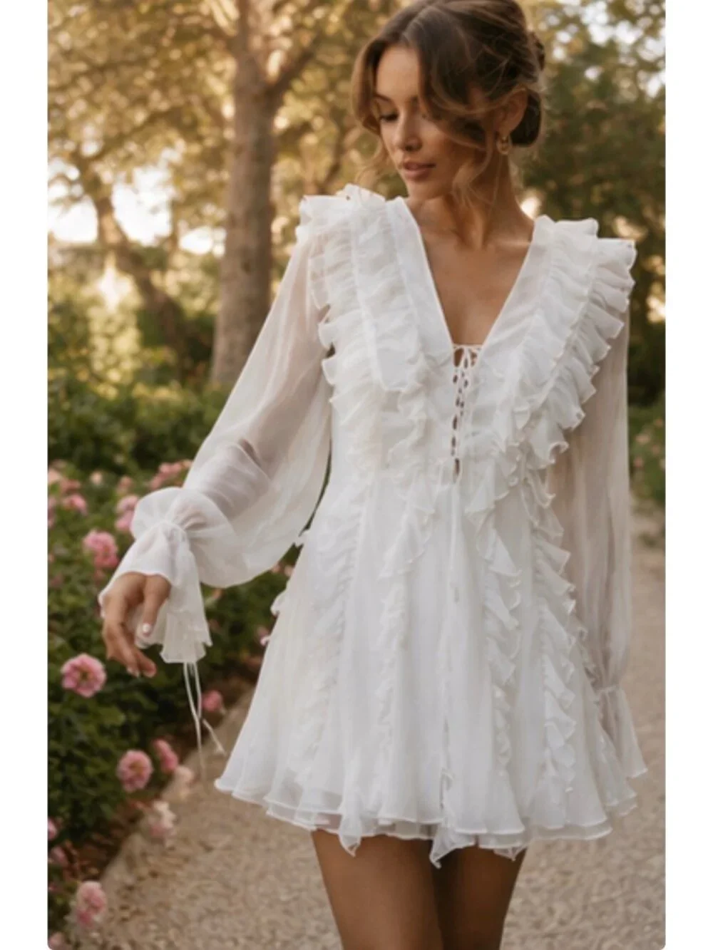 Anthropologie Endless Rose chiffon adjustable