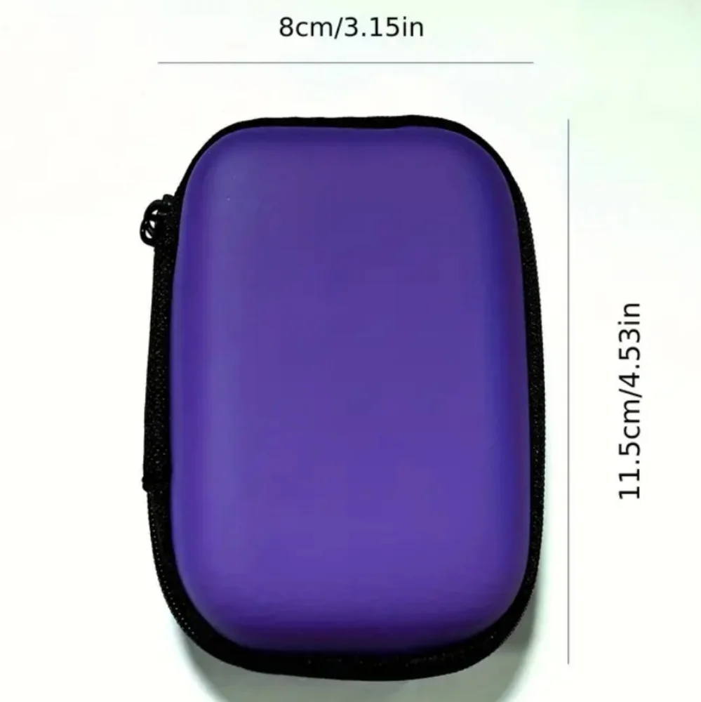Portable Storage Zipper Structured Bag, Purple