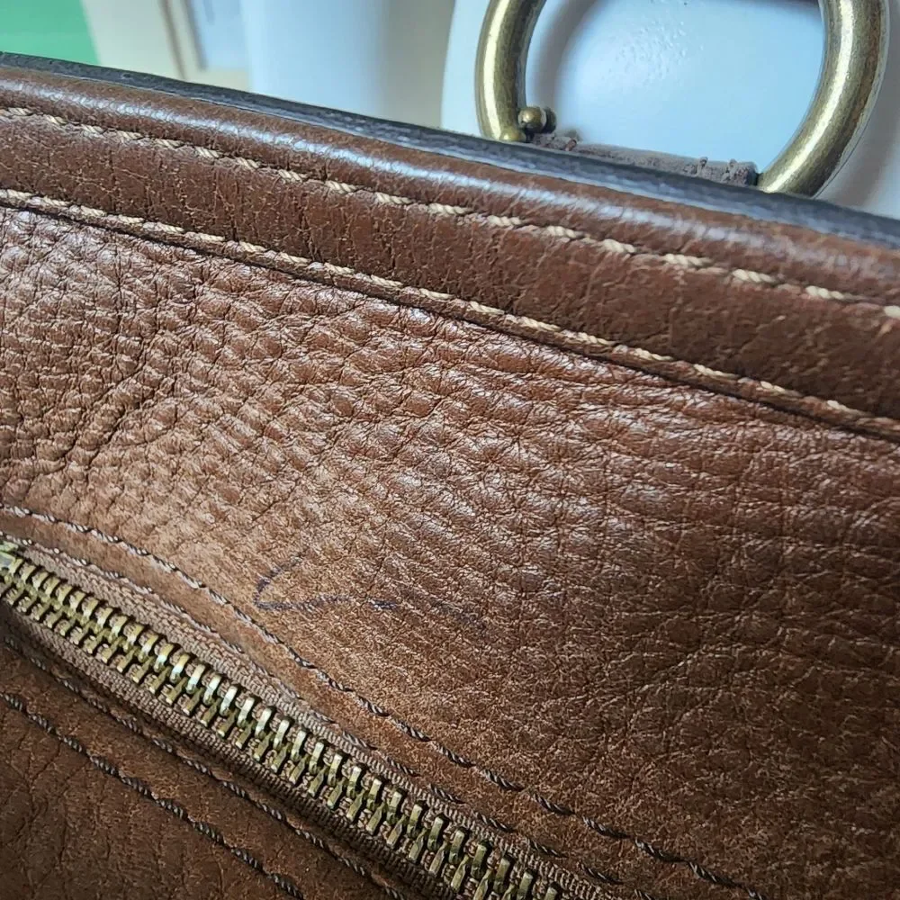 Coach Brown Pebbled Leather Purse