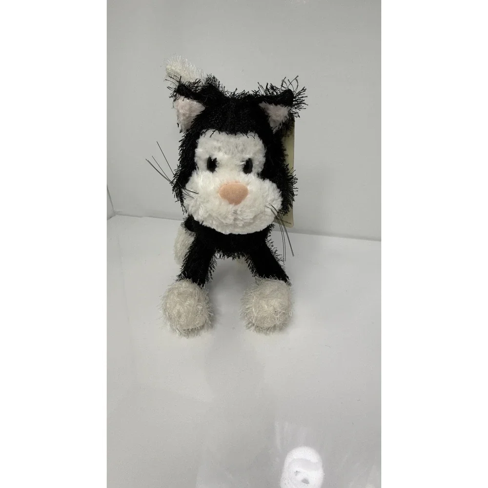 NWT CAT PLUSH TOY BLACK AND WHITECAT WINDMILL TOYS SOFT TOY ABOUT 12