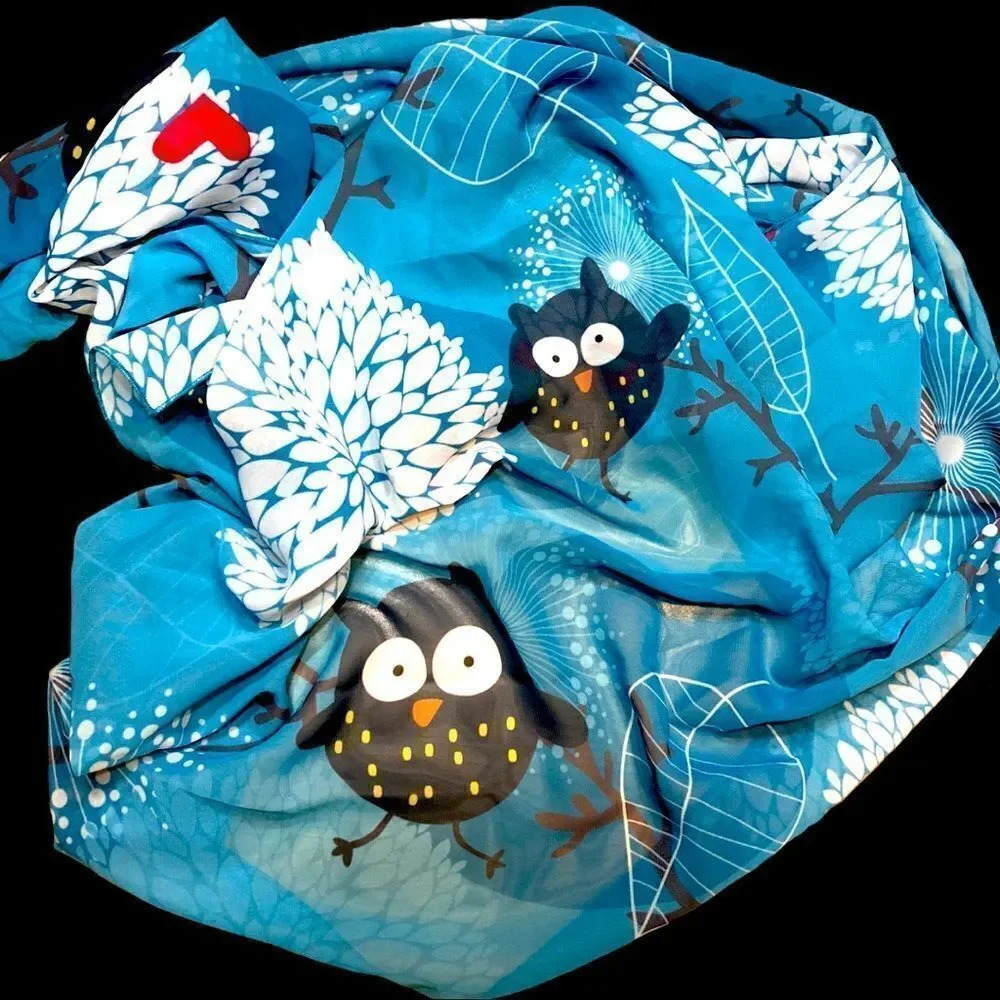 Sheer Scarf shawl teal