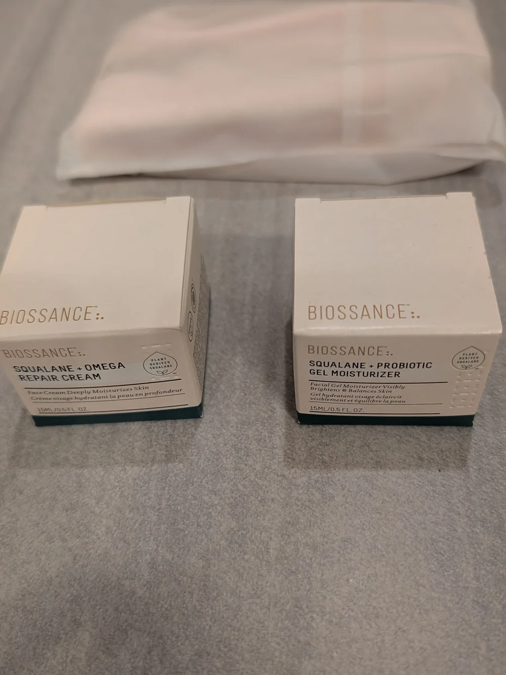 Biossance Squalane + Probiotic Gel Moisturizer 15ml x 2 & hair band NIB