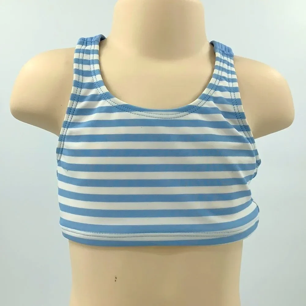 Hanna Andersson Blue/White Striped‎ Bikini Top Sz80
