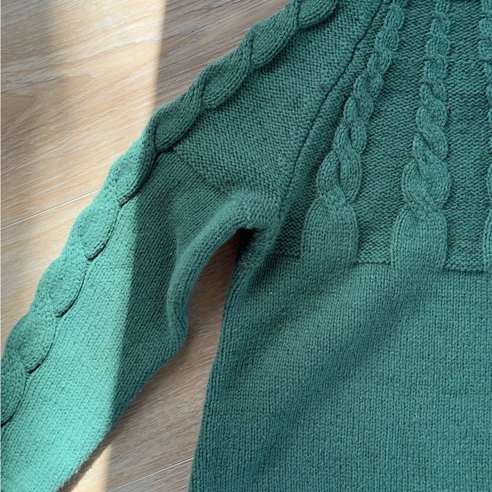 Copper Key Forest Green Cowl Neck Sweater