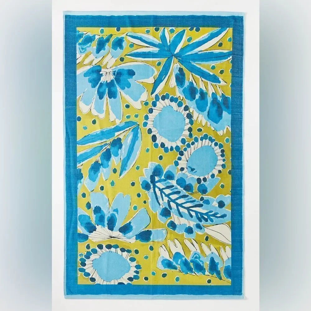 Vera for Anthropologie Handwoven Periwinkle Rug NEW 5 x 8