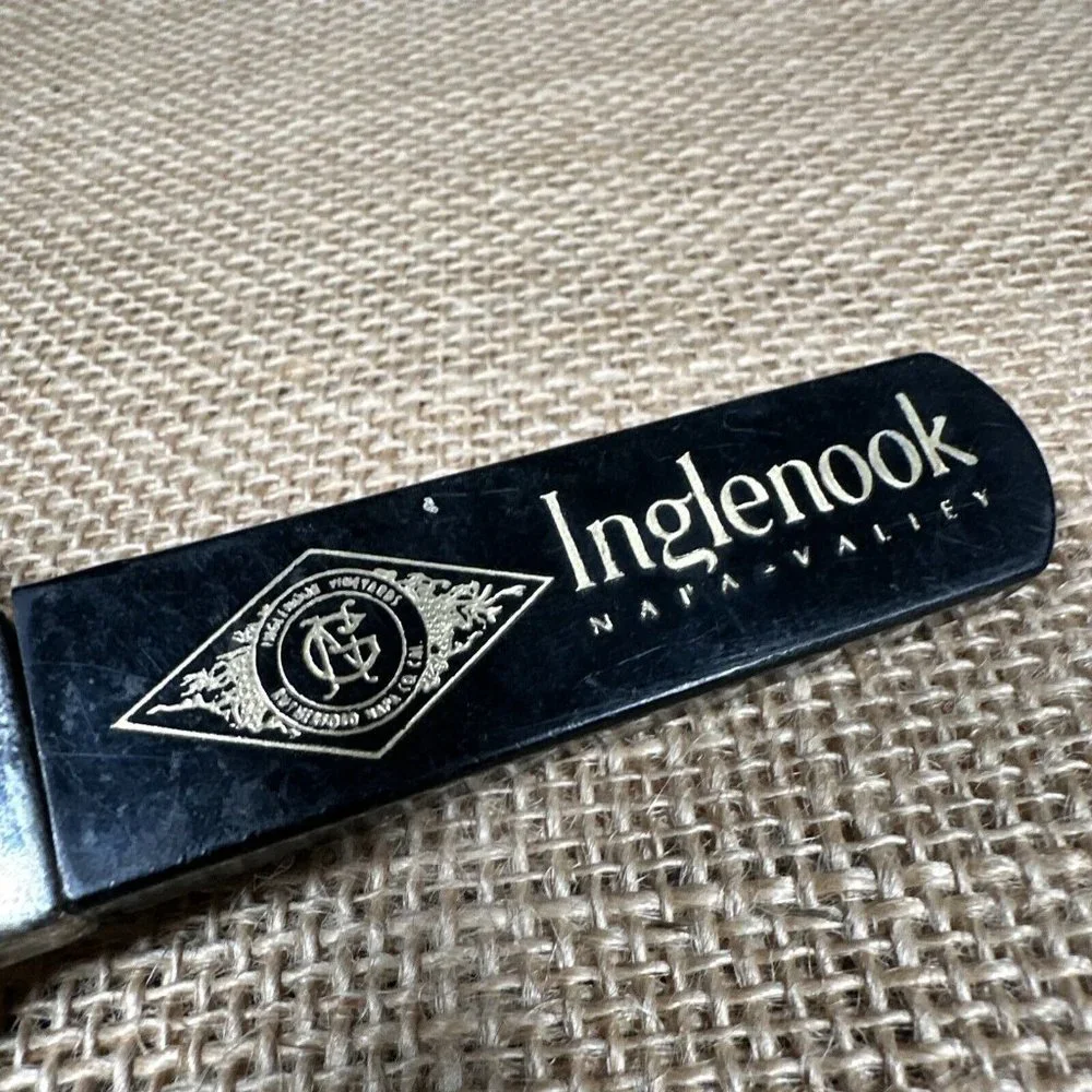 Inglenook Napa Valley CA Wine Opener 2 Prong Cork Puller‎ + Advertising Case