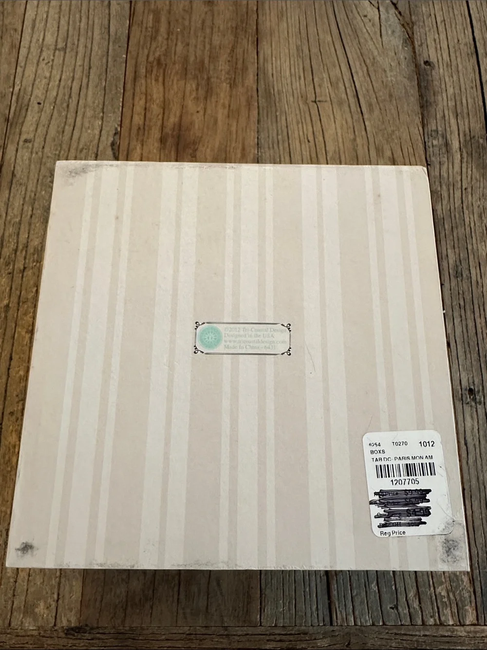 Paris Mon Amour Decorative Gift or storage Box - Black & White with Mint Accent