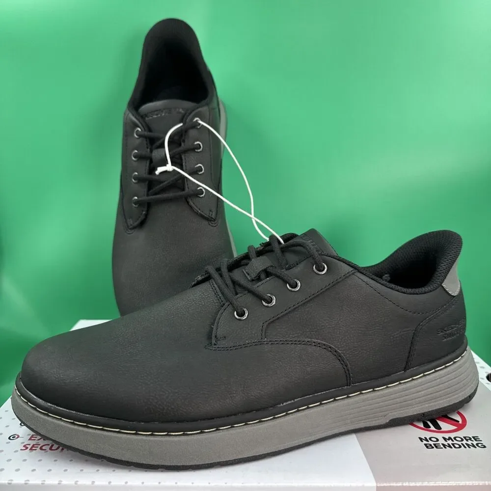 Skechers Hands Free Swift Fit Men’s 10.5 Black Waterproof Casual Lace Sneakers