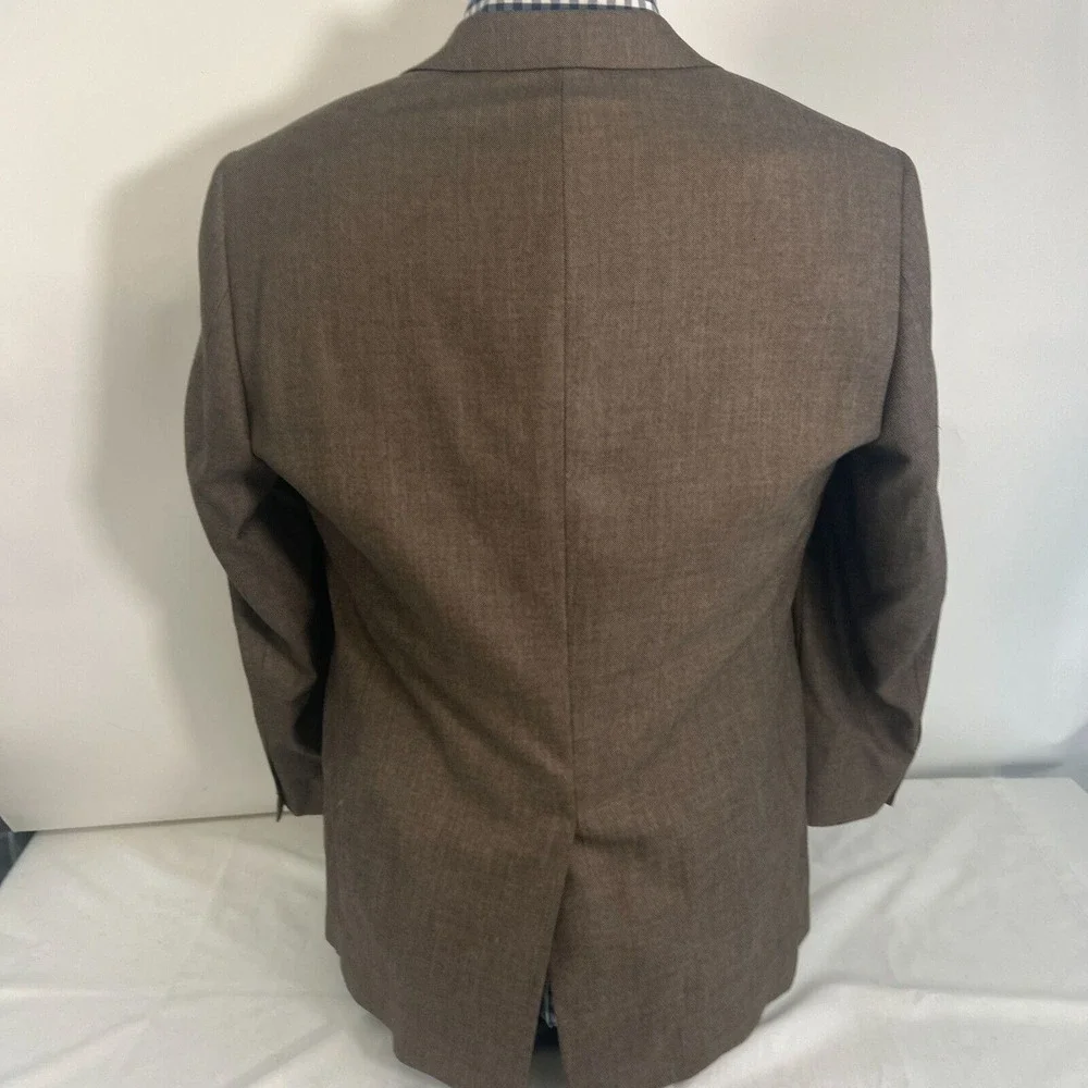 TURNBURY Men's Brown Blazer Jacket Silk &‎ Wool Blend 40 S
