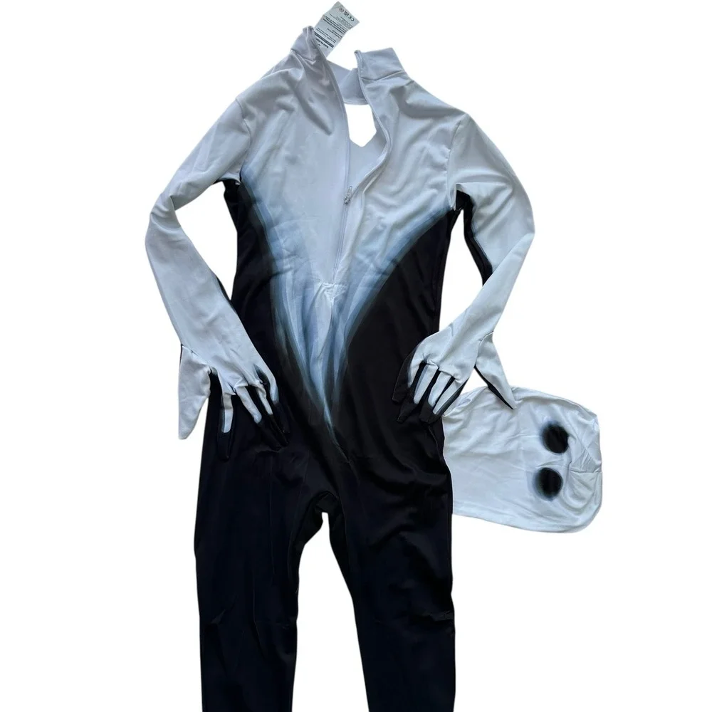 Spooktacular Creations Shadow Demon‎ Costume Jumpsuit Hood Halloween S