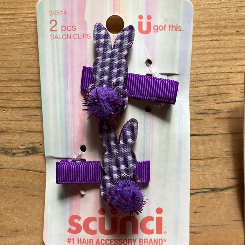 scunci purple plaid