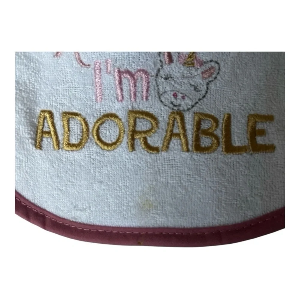 NWT 0+ mo Terry Cloth Baby Bib Set of 4