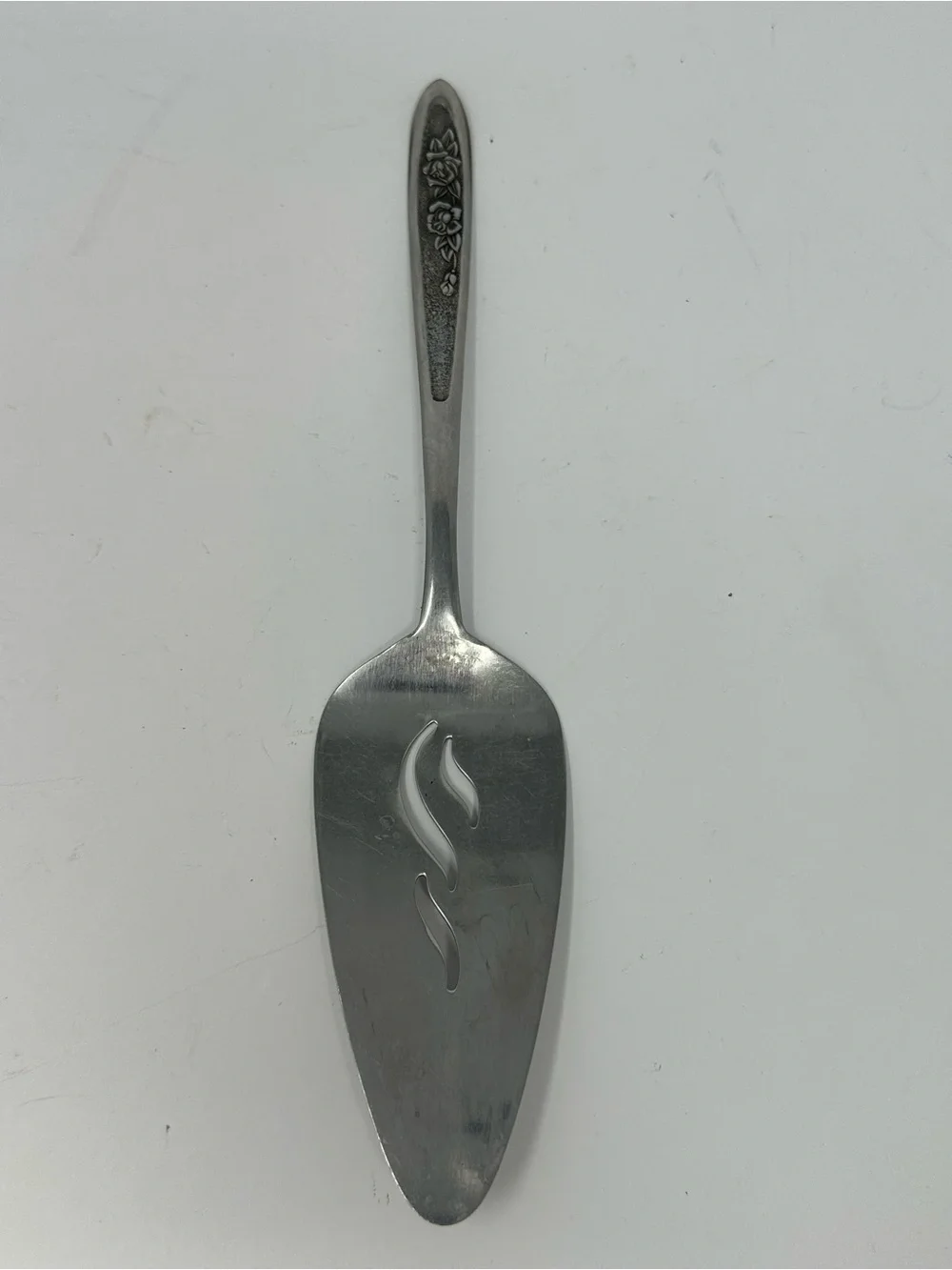 Vintage Ekco Eterna Pie Cake Server Country Garden Stainless Steel A1