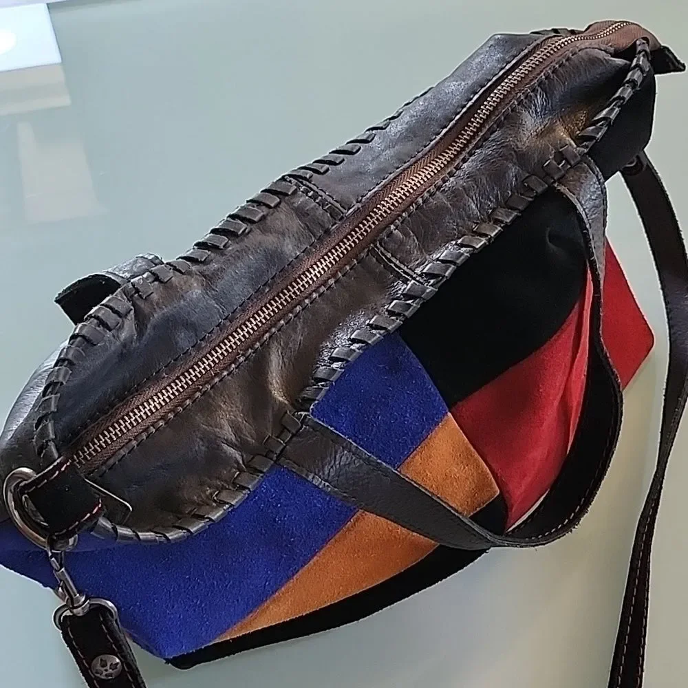 Patricia Nash Zola Color Block Tote Satchel Bag