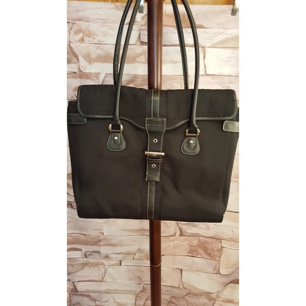 Targus Women's Laptop Shoulder Bag Large Padded Business Tote Black