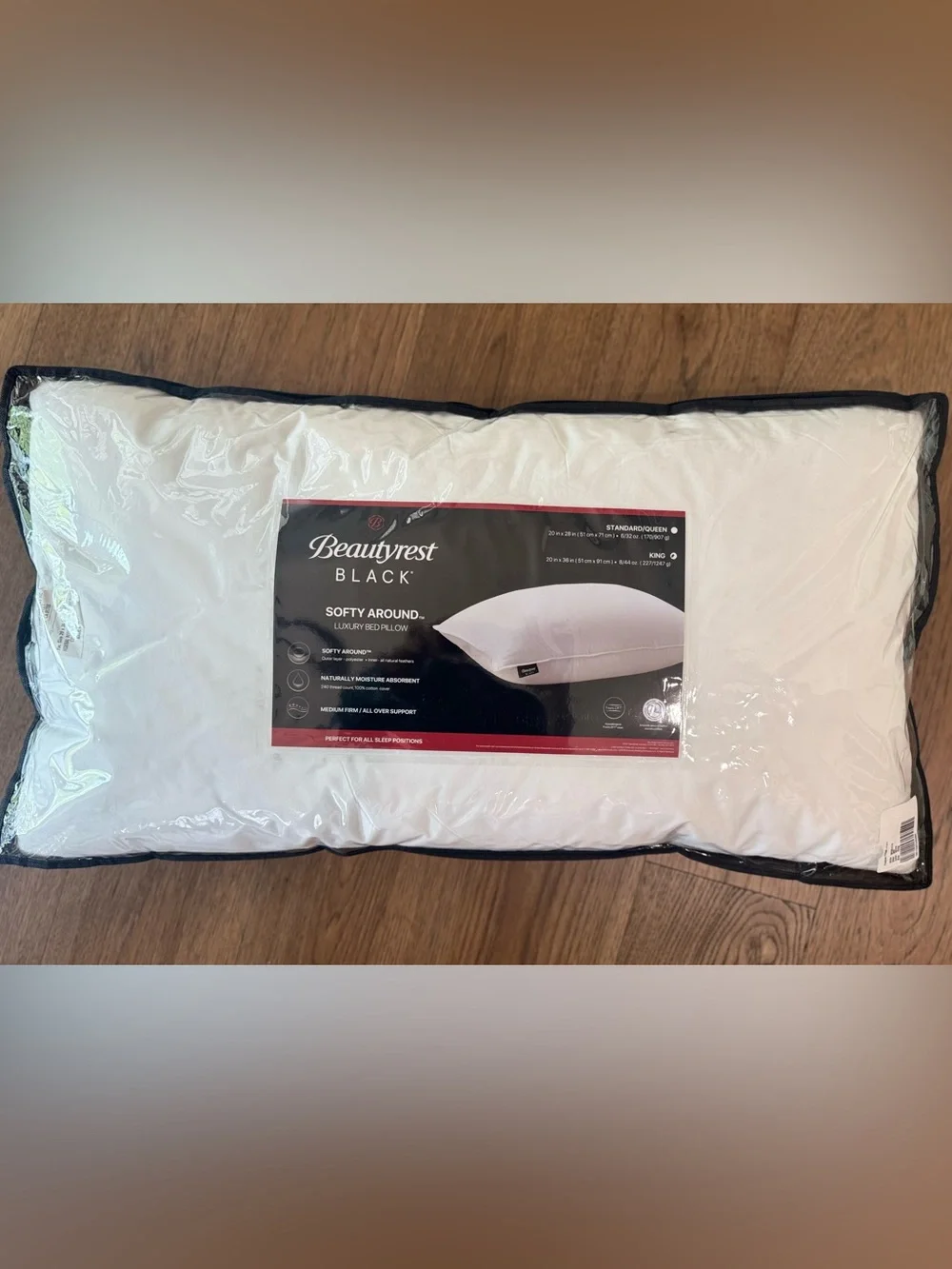 🎉LAST CHANCE🎉BEAUTYREST BLACK Luxurious Down And Feather Blend Pillow