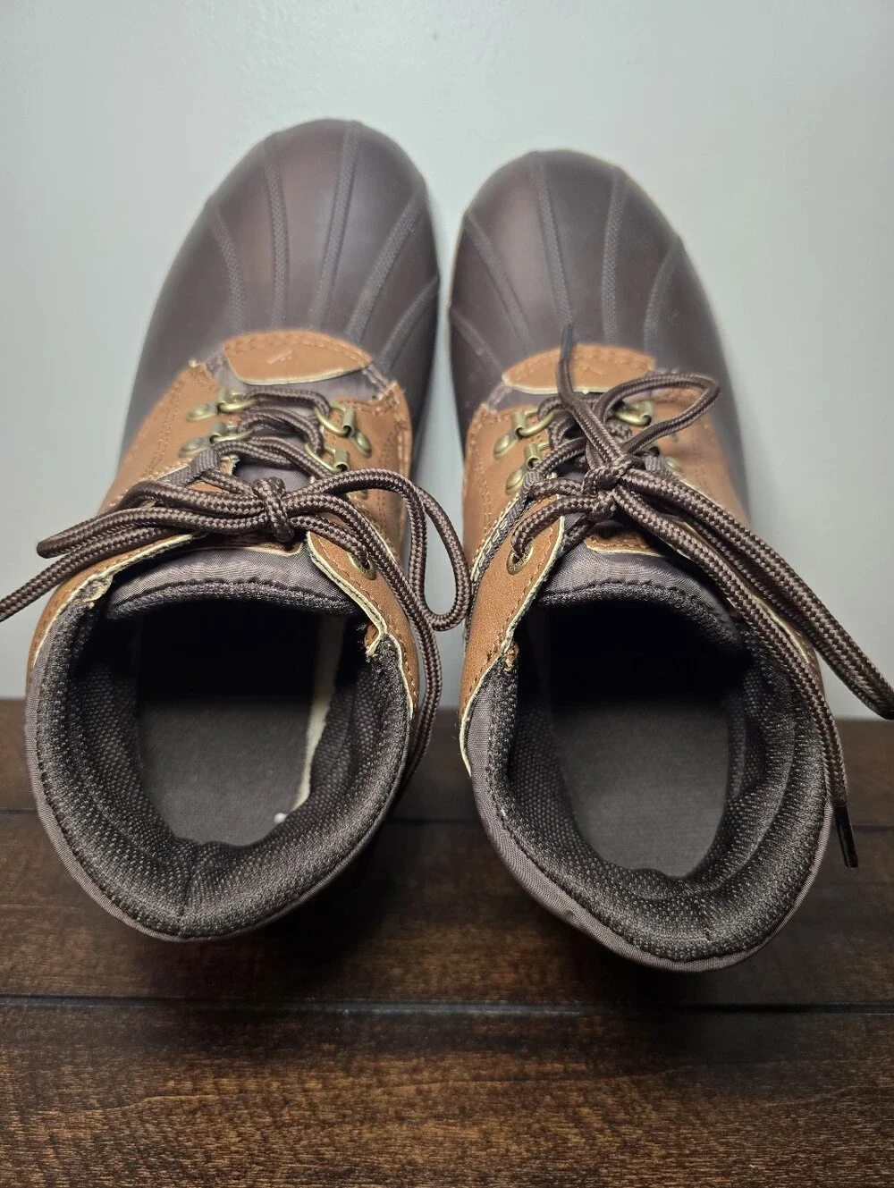 Sperry Youth Bowline Storm Tan Brown Rain Boots STK265259 Size 7 Boys