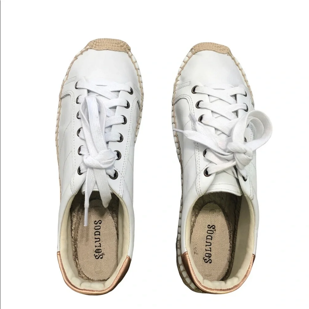 Soludos white leather