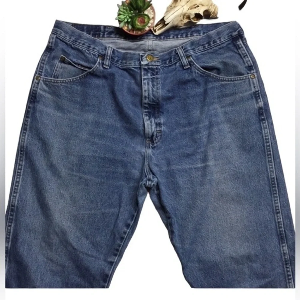 Vintage Men’s regular‎ fit Wrangler shrunken cotton dad jeans 38 x 32 red tag
