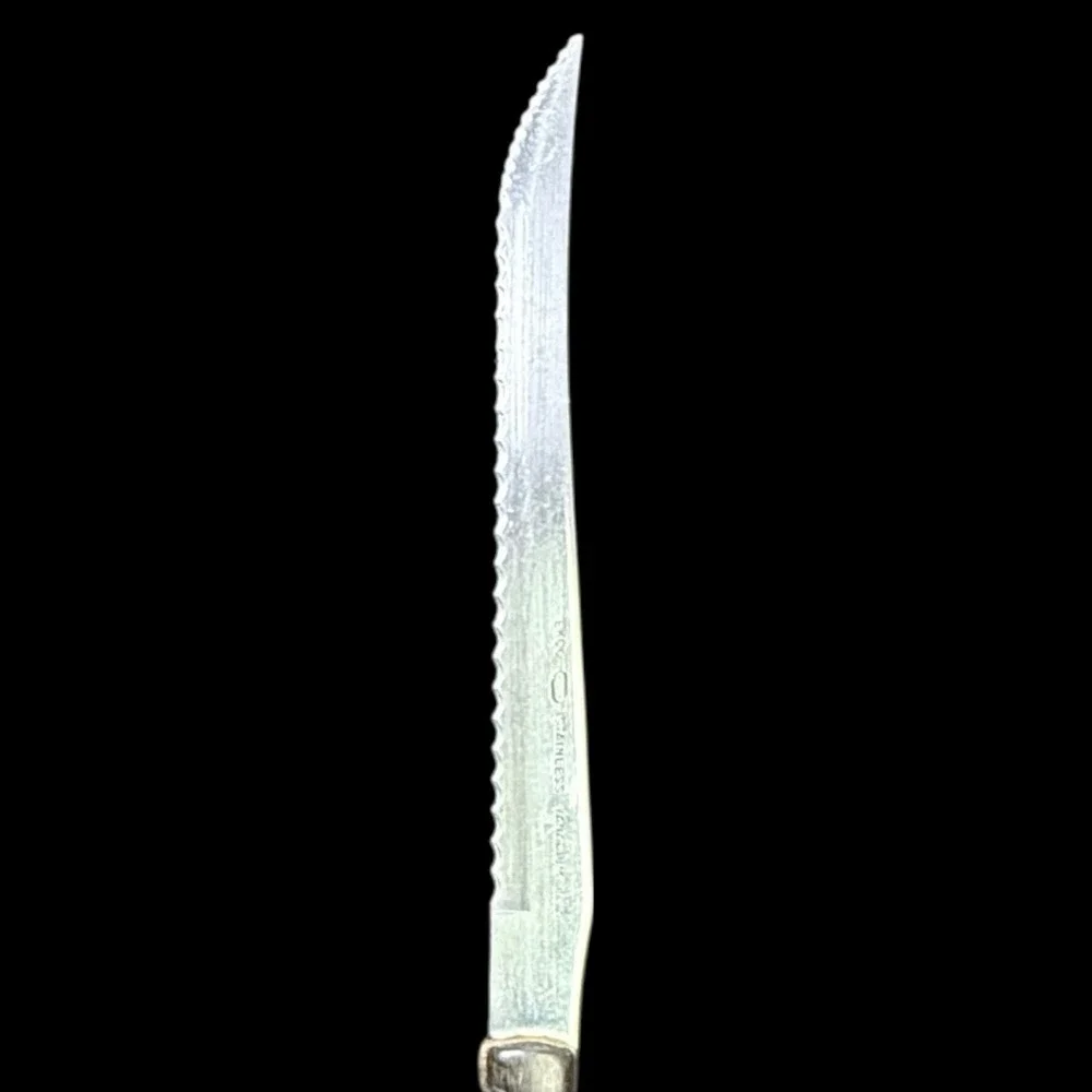Ekco Vanadium Knife Stainless Serrated Made in the USA Vintage 13