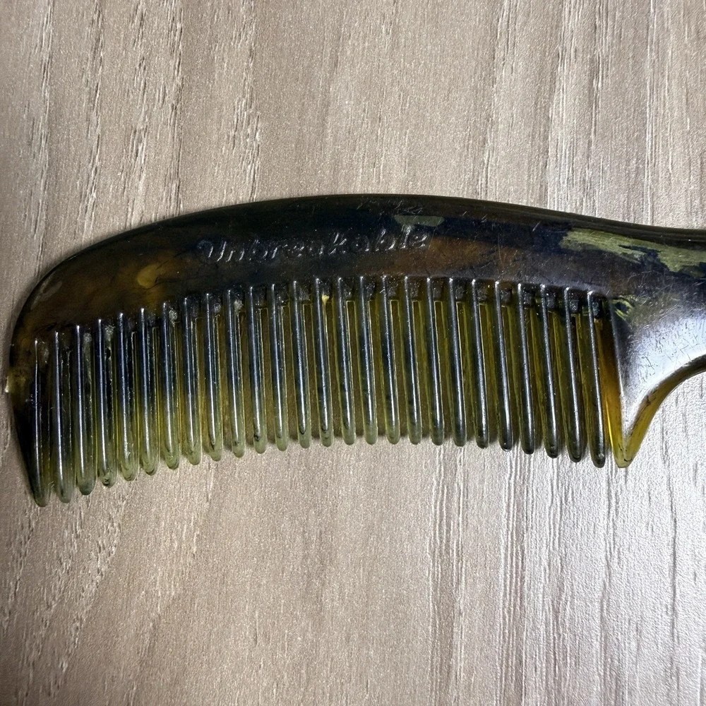 Vintage Unbranded‎ Unbreakable Green Comb 6.5 Inches