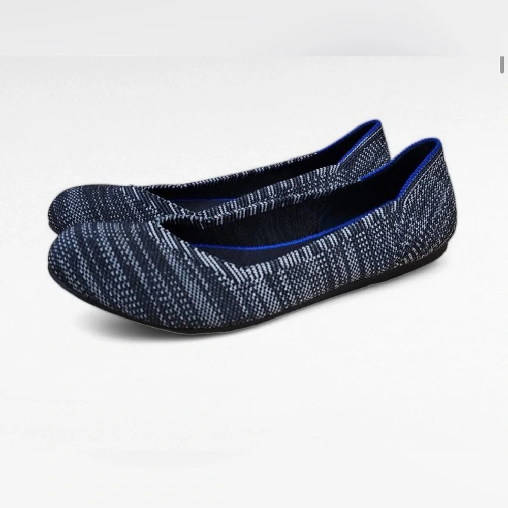 Rothy's The Flat Ballet Womens Granite Heather Slip On Round Toe Size 6