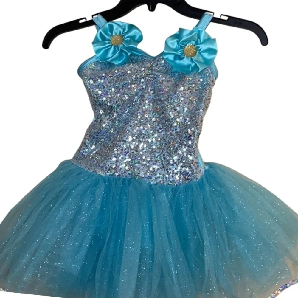 Weissman Pocket Full of Posies  dance leotard recital girls size IC  Style‎ 9100