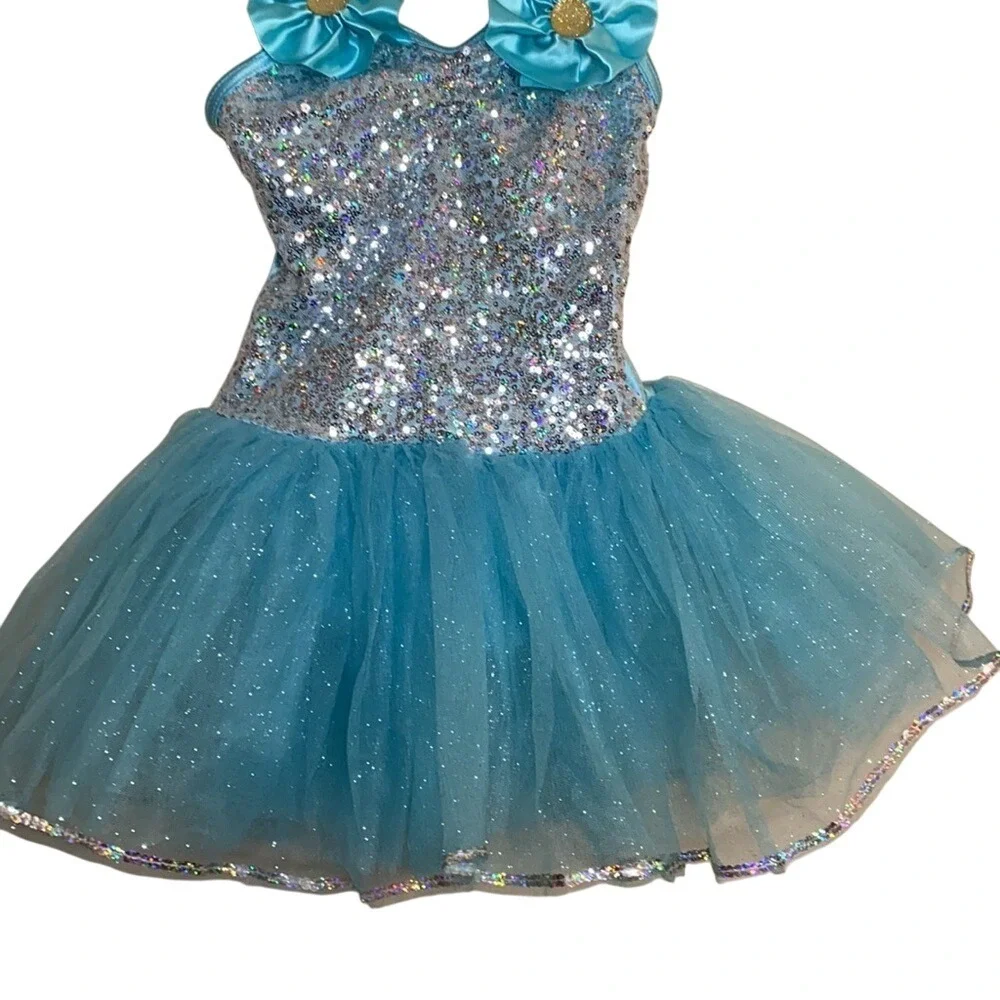 Weissman Pocket Full of Posies  dance leotard recital girls size IC  Style‎ 9100