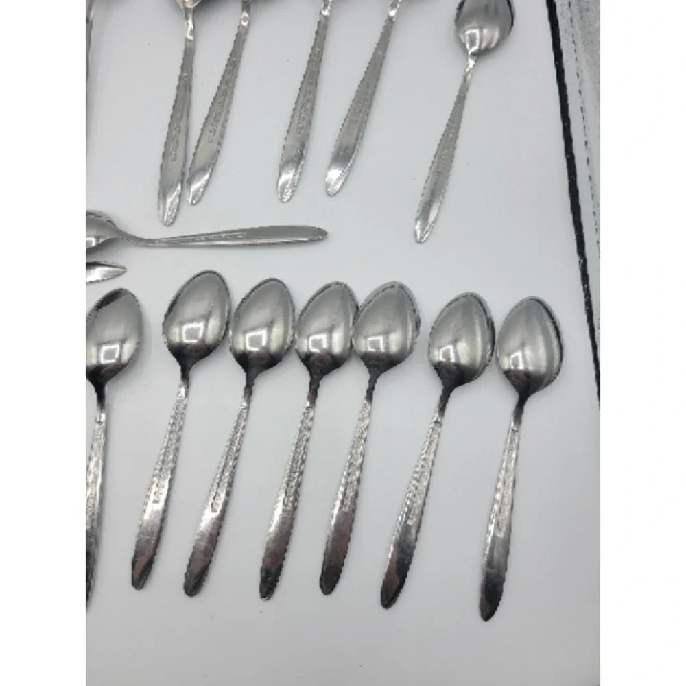 Stanley Roberts Florentine Rose stainless‎ steel 16 tsp 8 tbsp (24)