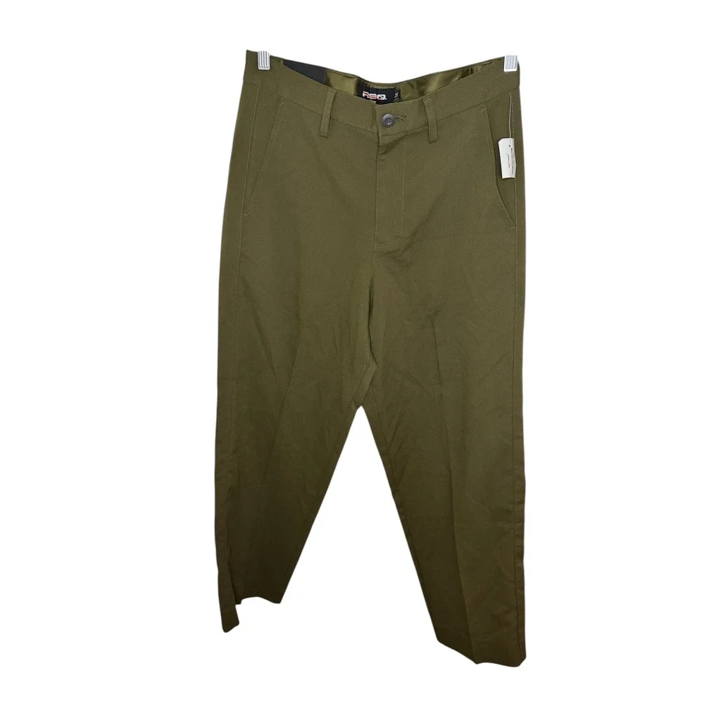NWT – RSQ Men's Baggy Trouser Pants – Olive‎ Green – Size 28
