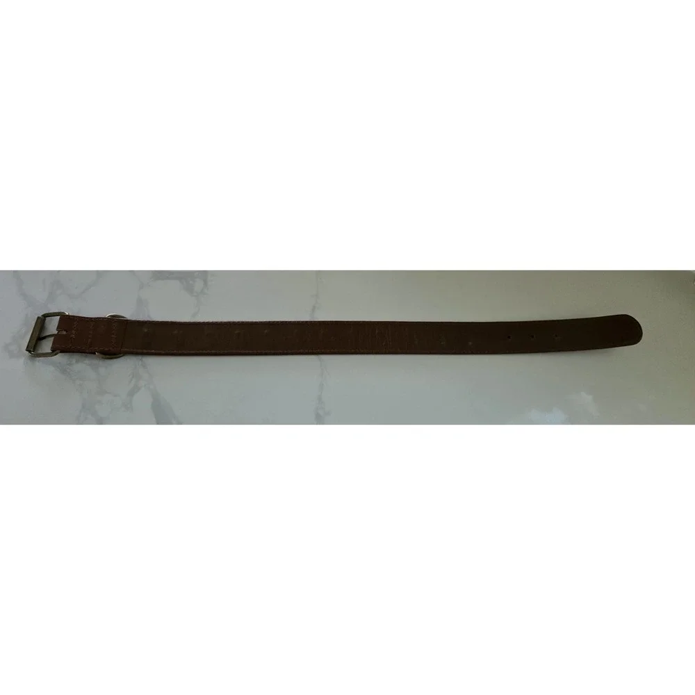 Dog Puppy Lux‎ Gold Metal Bone Collar Brown 24 In New Without Tag