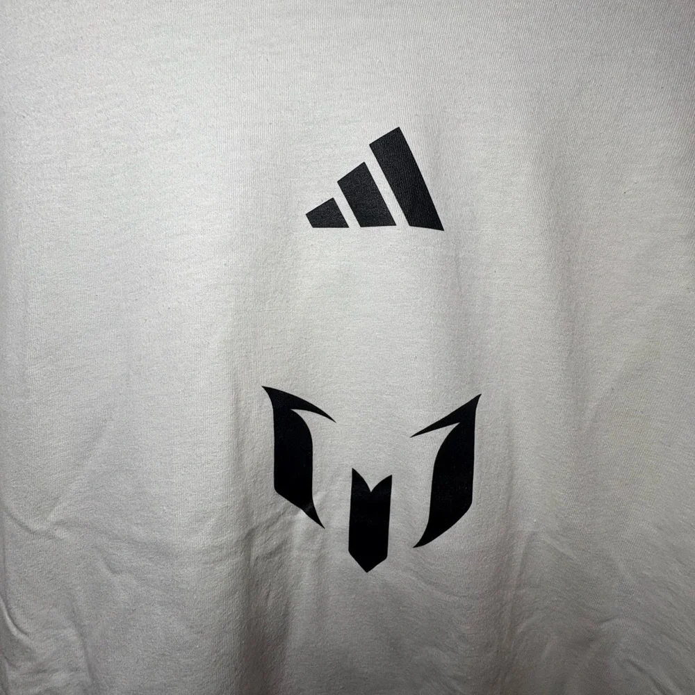 Adidas Messi Graphic T‎ Shirt Mens Large NWT White Soccer Tee