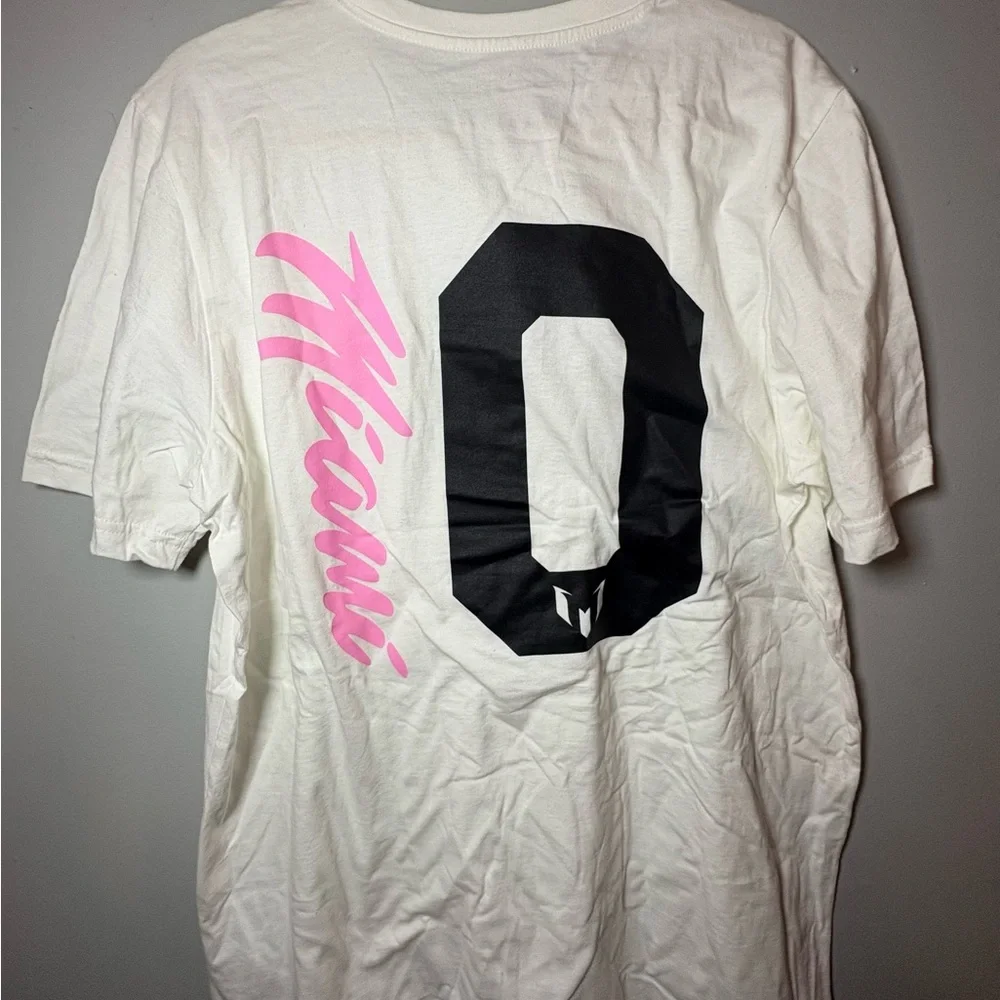 Adidas Messi Graphic T‎ Shirt Mens Large NWT White Soccer Tee