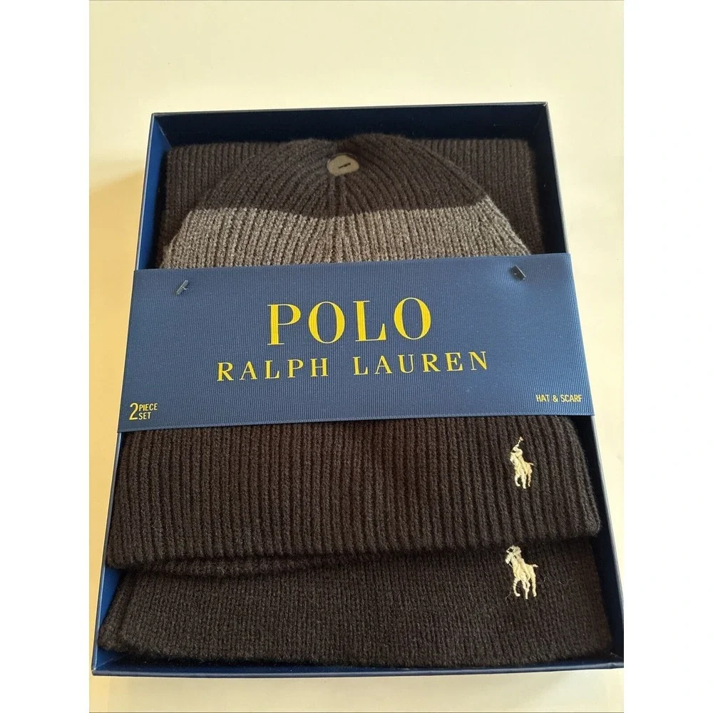 Polo Ralph‎ Lauren Wool-Blend Beanie & Scarf Set