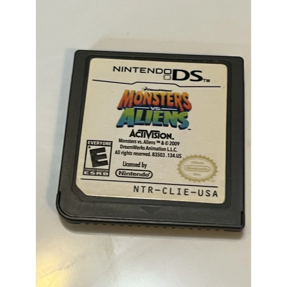 Monsters Vs‎ Aliens (Nintendo DS, 2009) Game Cartridge Only (Tested-Works)