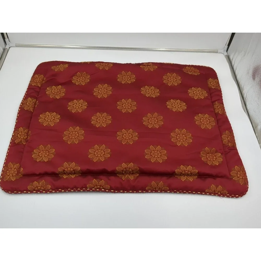 Croscill Madrid Royal Standard Pillow Sham Case Brocade‎ Jacquard Red Gold VTG