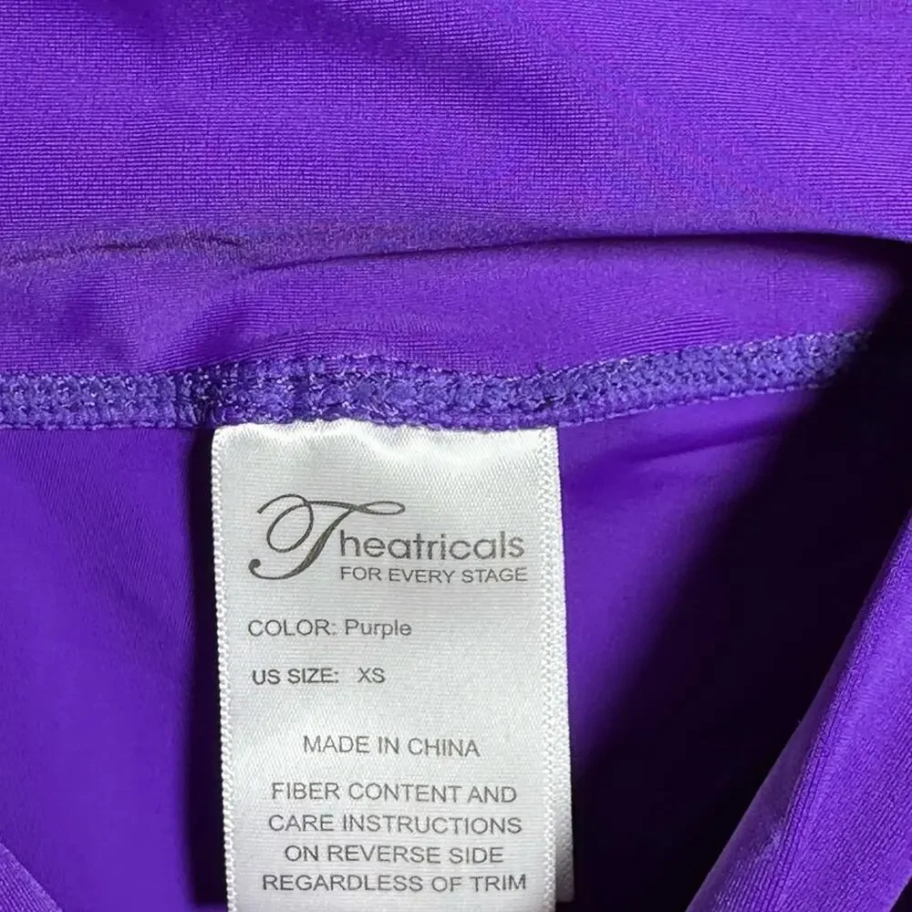 SET Theatricals dance 2 piece Purple Red Dancewear Crop Top Biker Shorts adult