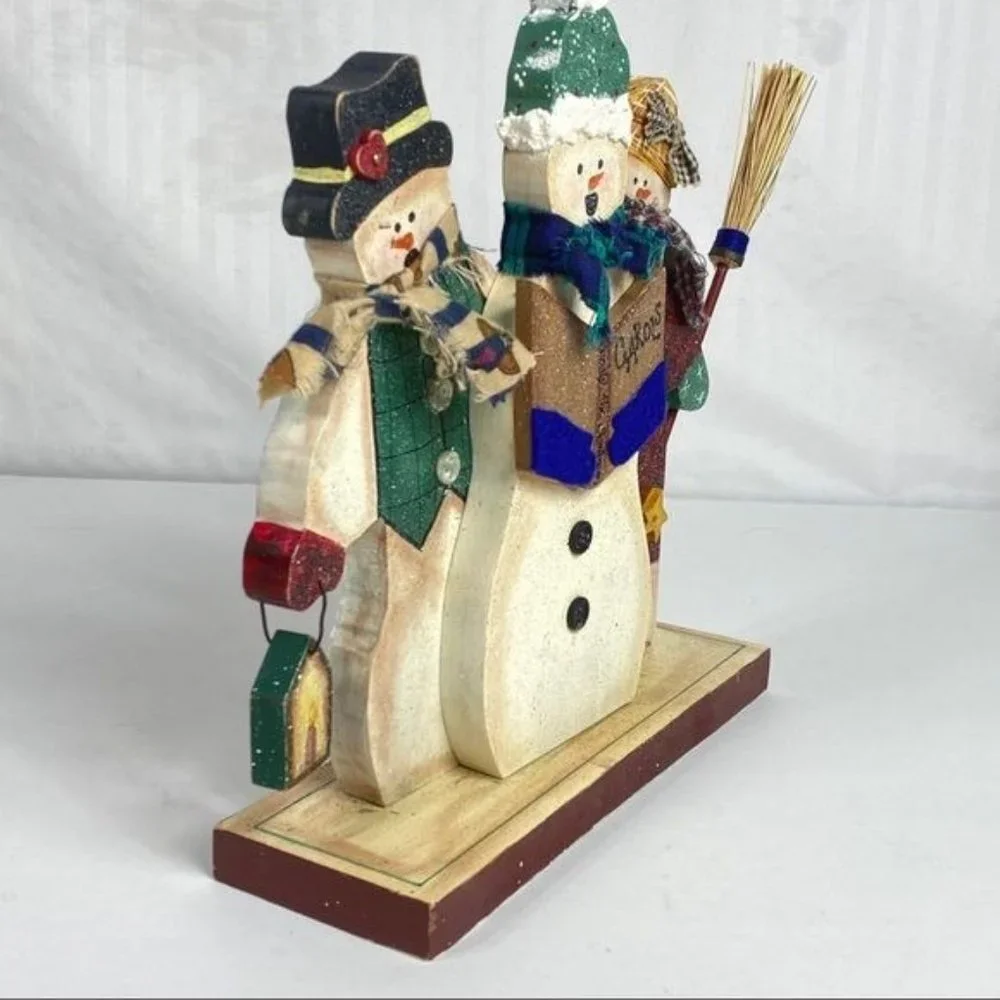 Handmade snowmen wooden