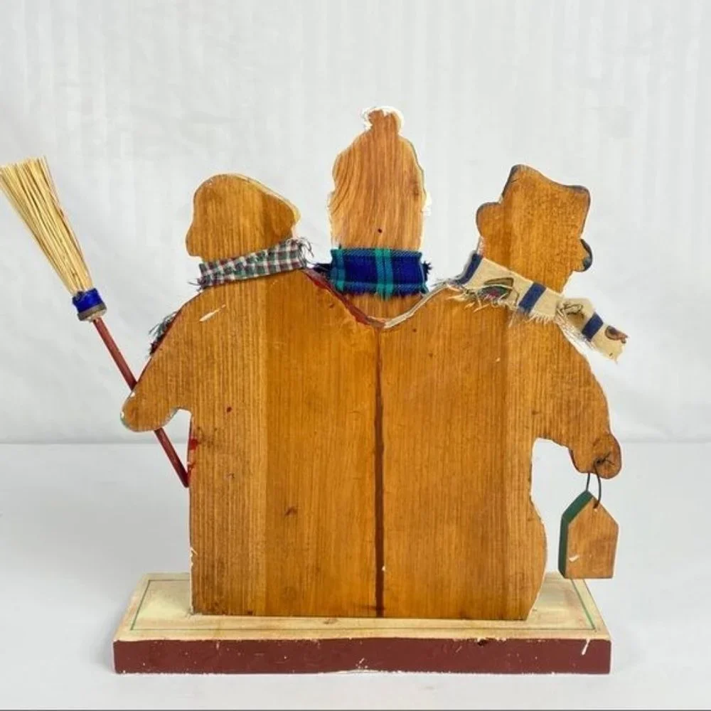 Handmade snowmen wooden