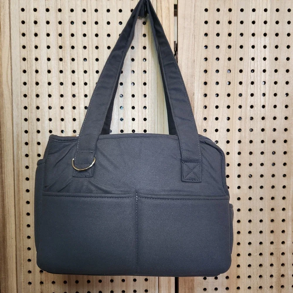 Pet Carrier Bag Dog Cat‎ Kitten Puppy Transport Mesh Padded Strap Handles Gray