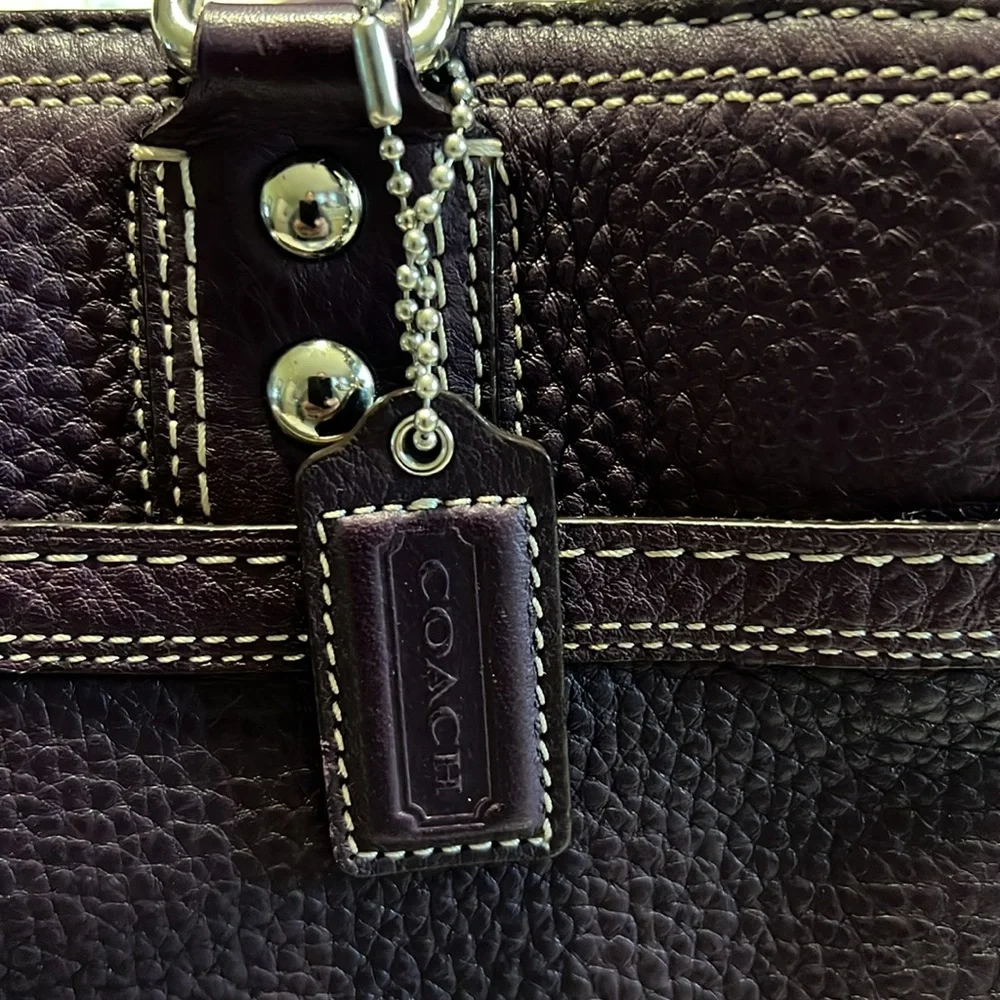 Coach tag plum
