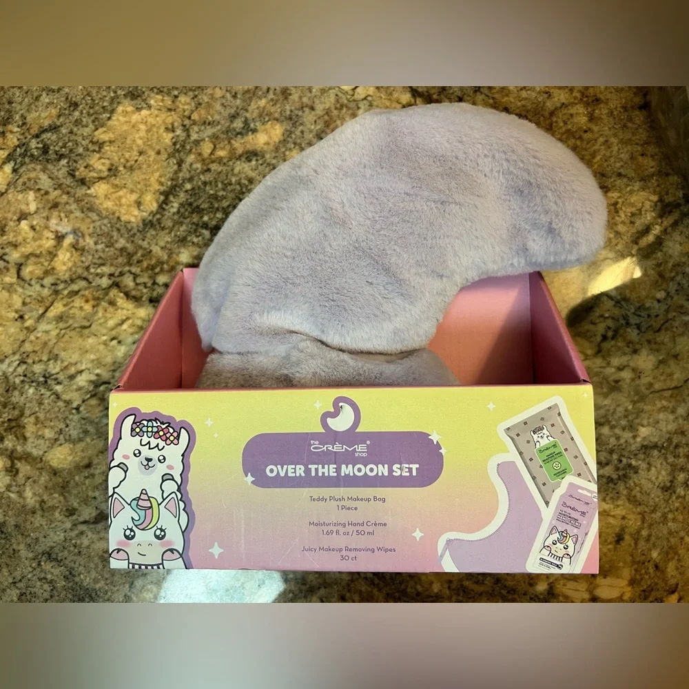 Over The‎ Moon Set Plush Makeup Bag - Lavender