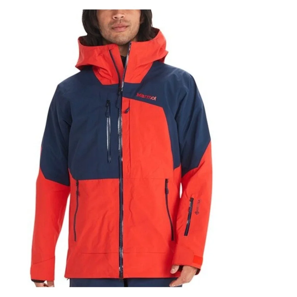 Marmot BL Pro Jacket Mens Gore-Tex Pro Ski Snowboard Shell Red Navy RECCO‎