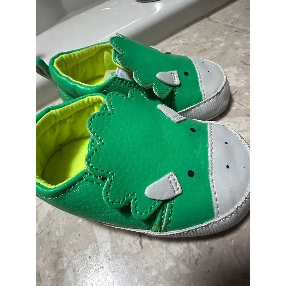Cat‎ and jack boys dinosaur triceratops crib shoes 3-6 months fall dnr