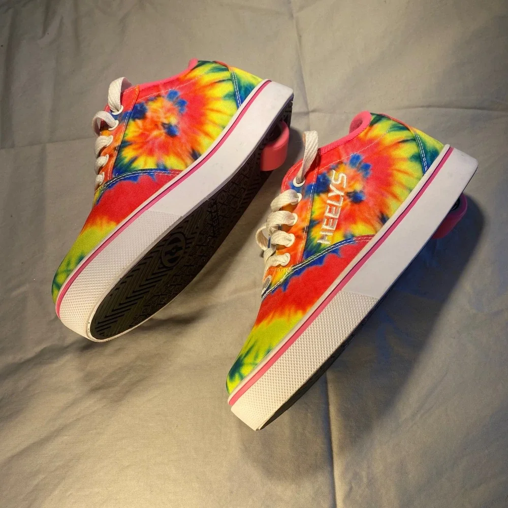 Heelys‎ Tie Dye Rainbow Pink Girls Youth Roller Shoes Sneakers Size 4 Pro 20