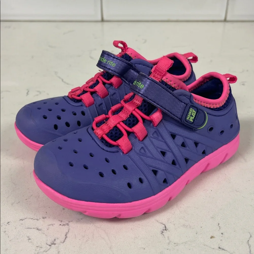 Stride Rite Girls Little Kid Made2play Phibian Sneaker Sandal Size 9 Purple Pink