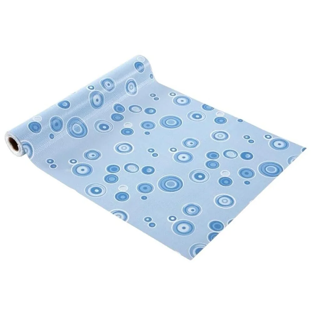 12X120 Inch Shelf Liner for Kitchen Cabinets, PVC Drawer Liner Non-Slip - Blue