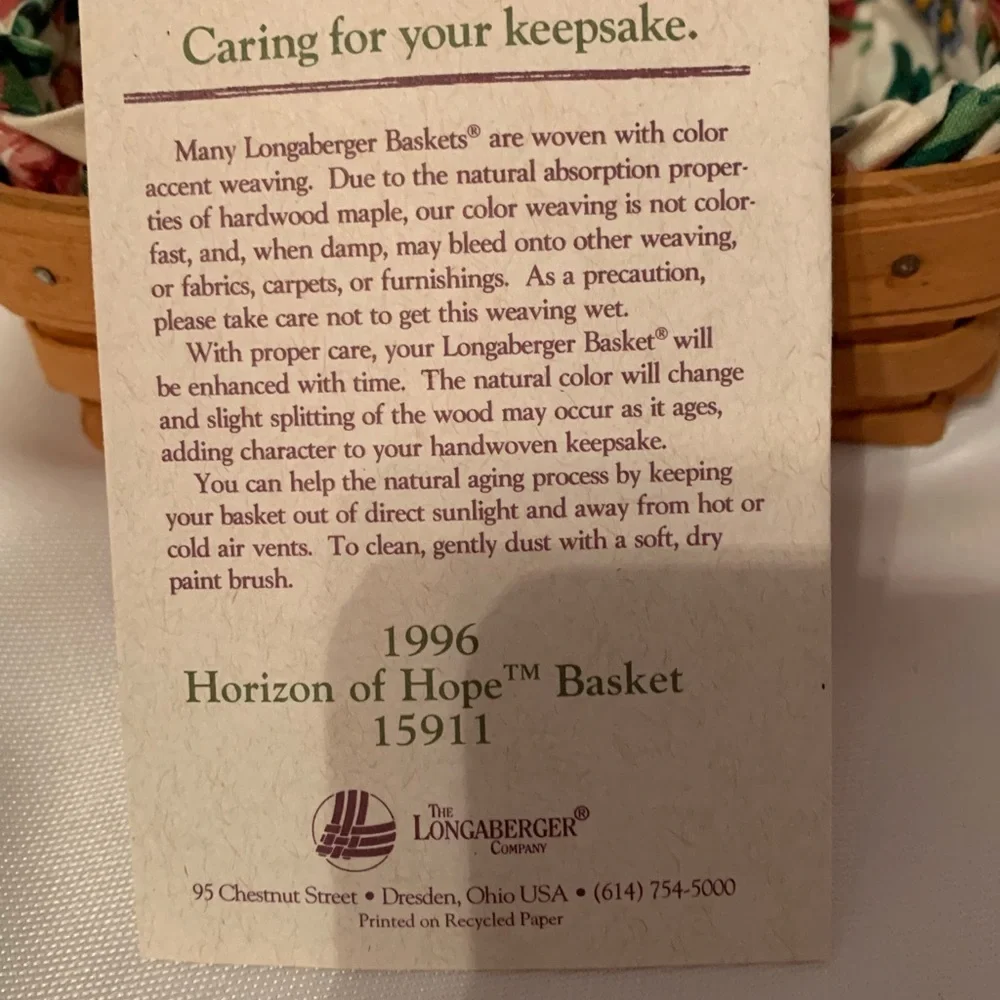 Longaberger this 1996