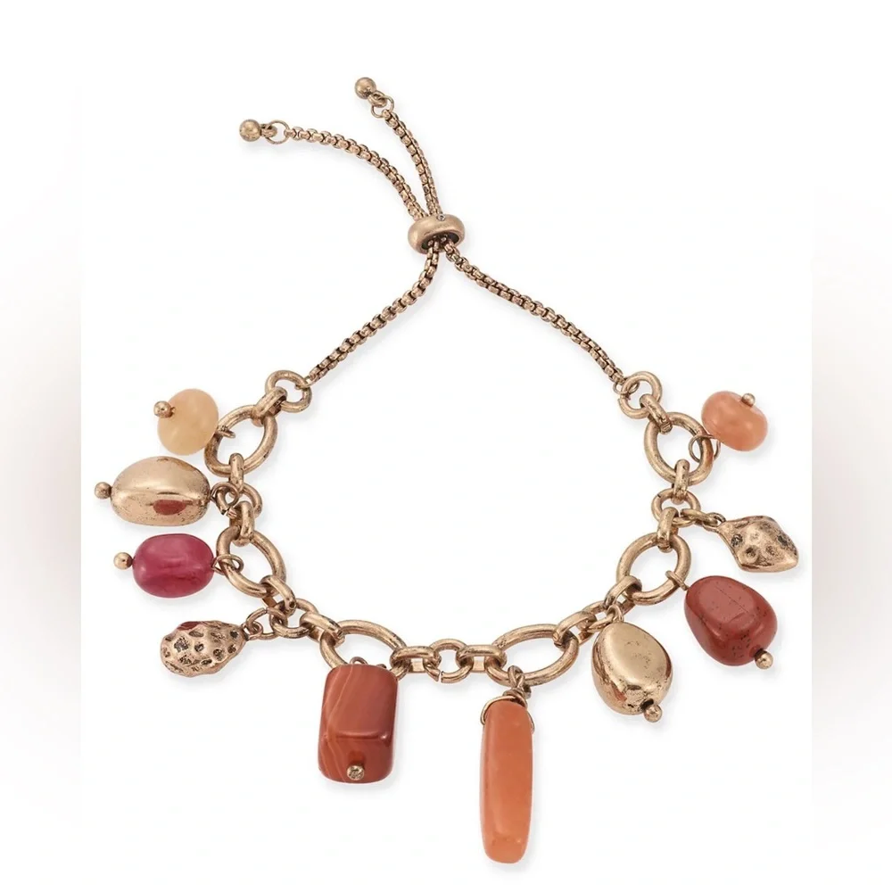 NWT Style & Co Beaded Slider Charm Bracelet